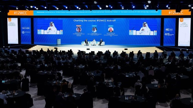 انطلقت النسخة الثانیة عشر من مؤتمر "غرف التجارة العالمیة" فی دبی، الإمارات العربیة المتحدة یوم الثلاثاء.