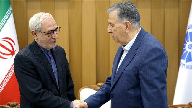 تم التأکید خلال لقاء السفیر الإیرانی الجدید لدى رومانیا مع رئیس غرفة التجارة الإیرانیة على ضرورة تعزیز التفاعلات، وتنمیة تبادل الوفود التجاریة، وتسهیل الاتصالات بین القطاع الخاص فی البلدین.